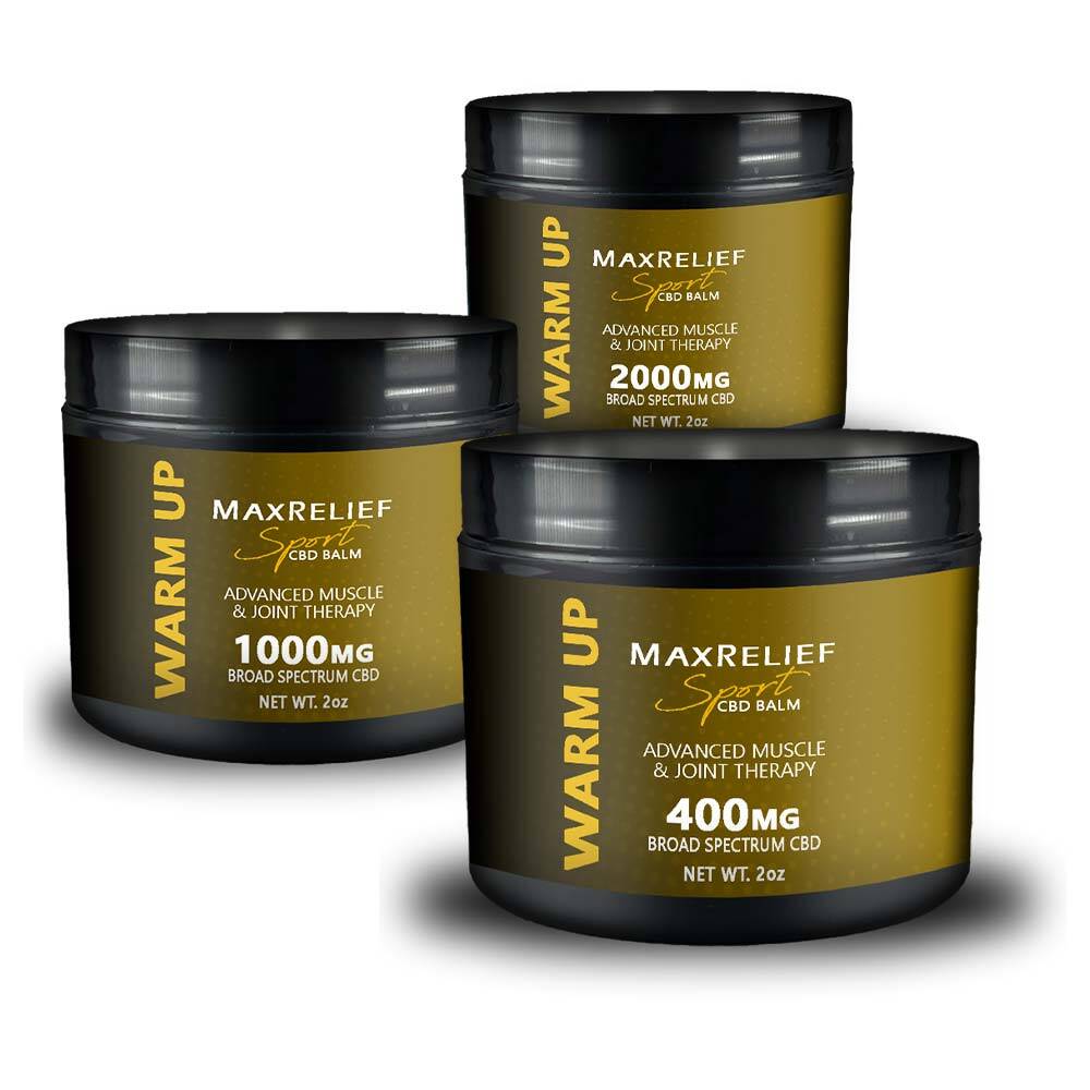 MaxRelief Sport CBD Balm Warm Up | 400mg, 1000mg & 2000mg