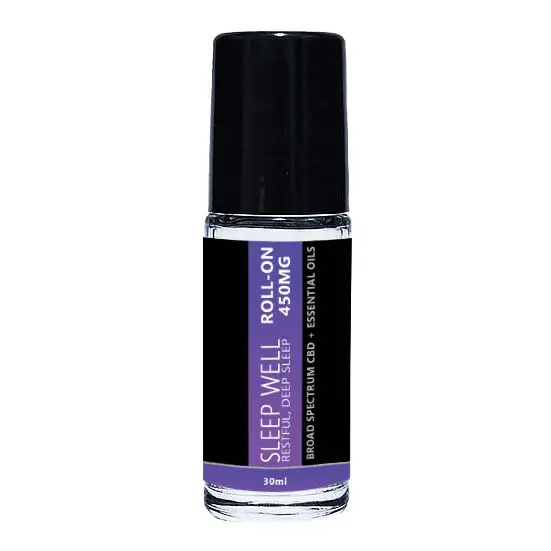 Sleep Well CBD Roll On for sleep and stress (Broad Spectrum CBD) | 30ml with 450mg | Broad Essentials