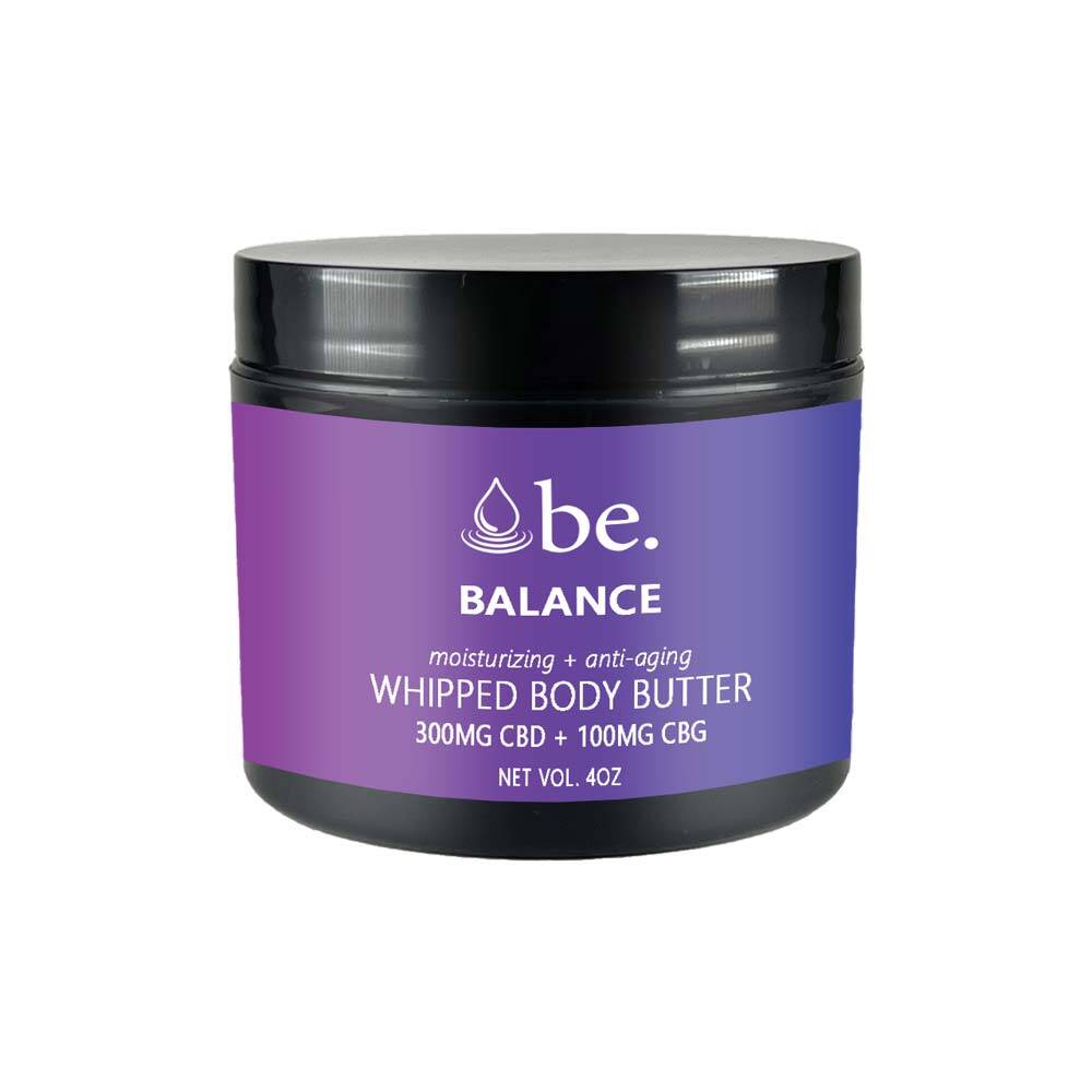 A jar of CBD body butter.