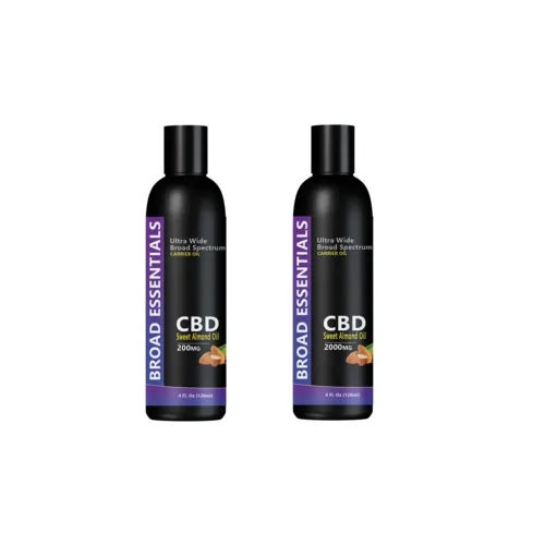 CBD Carrier Oils | CBD Sweet Almond Oil with 200mg - 2000mg Broad Spectrum CBD | CBD infused Sweet Almond Oil