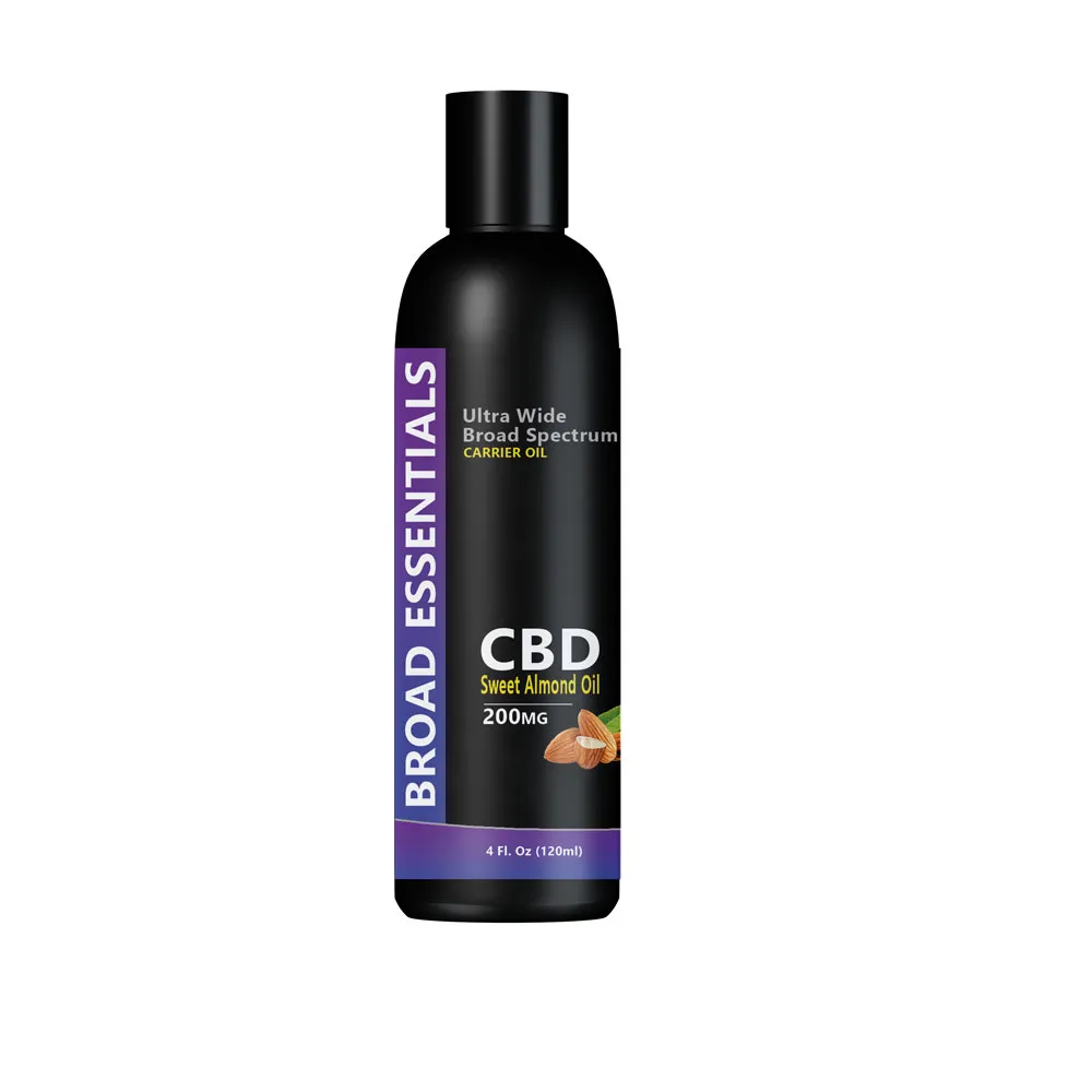 CBD Carrier Oils | CBD Sweet Almond Oil with 200mg Broad Spectrum CBD | CBD infused Sweet Almond Oil