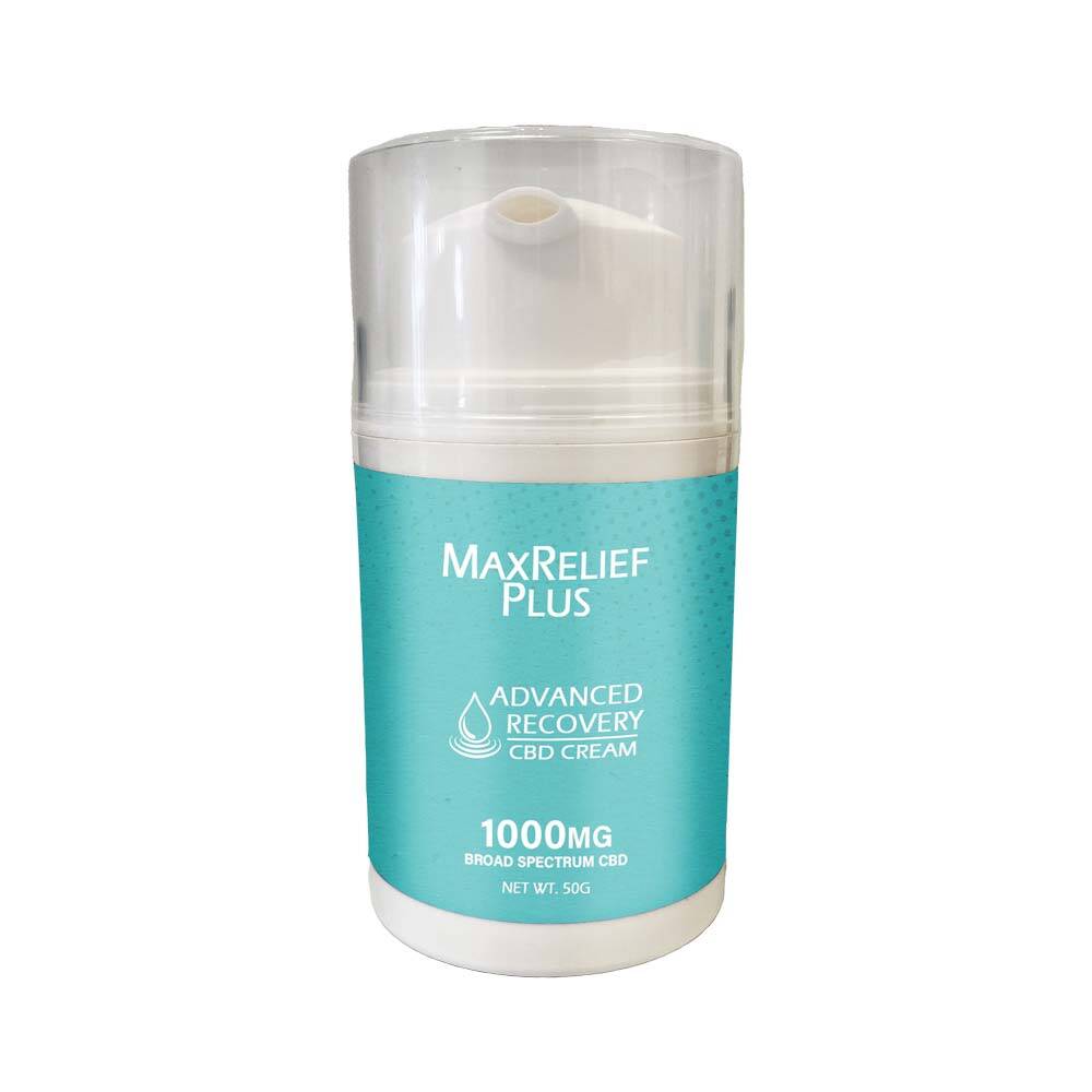 MaxRelief Plus Advanced Recovery Cream 1000mg for moderate to severe pain and inflammation.