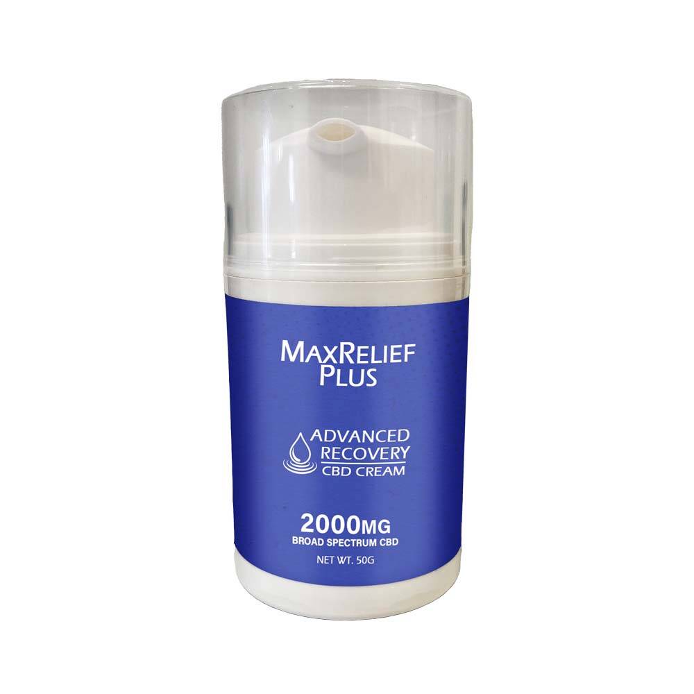 MaxRelief Plus Advanced Recovery Cream 2000mg for severe to extreme pain and inflammation.